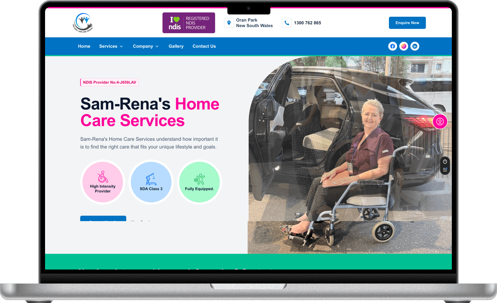 Sam-Rena's Home Care Services website